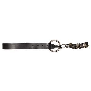 ANTONIAZZI FIRENZE $150 Black Leather Coin Belt Boho Western Made in Italy Large
